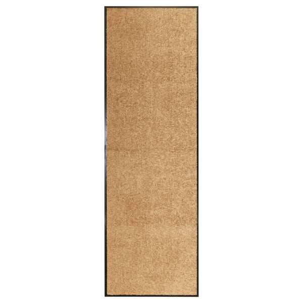 Waschbare Fußmatte Creme 60x180 cm