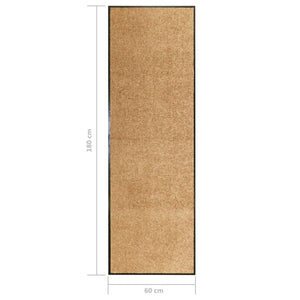 Waschbare Fußmatte Creme 60x180 cm