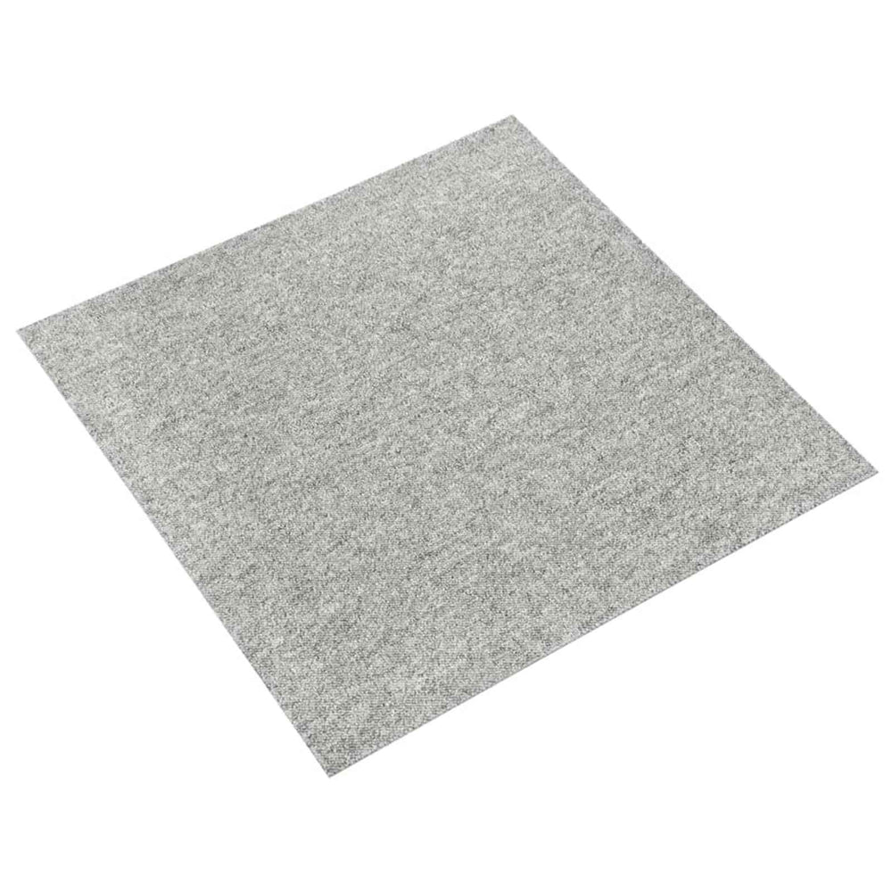 Teppichfliesen Hellgrau, 50x50cm, 20er Set