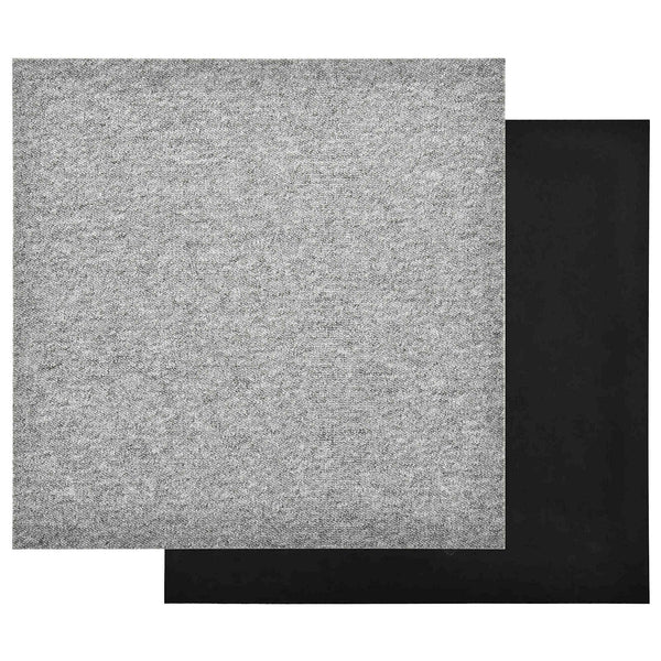 Teppichfliesen Hellgrau, 50x50cm, 20er Set