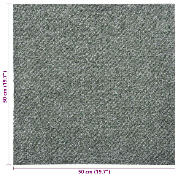 Grüne Teppichfliesen, 20 Stk, 50x50 cm