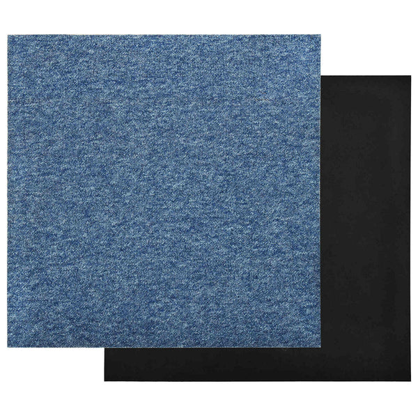 Blaue Teppichfliesen, 50x50 cm, 20er Set
