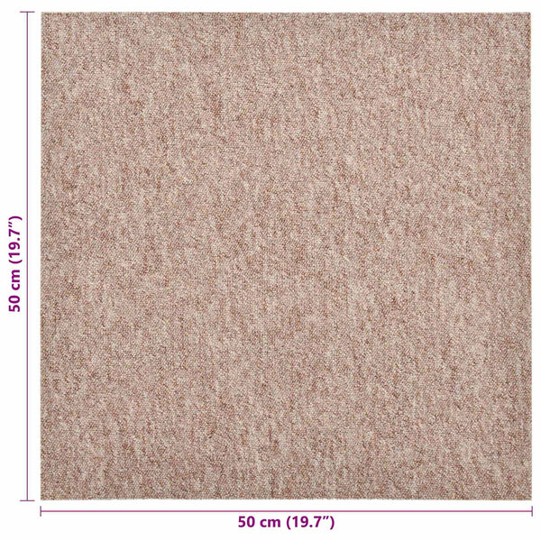 Beige Teppichfliesen, 20 Stk, 50x50 cm