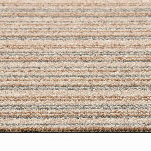 Gestreifter Teppich Beige 50x50cm, 20er Set