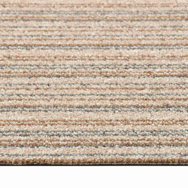 Gestreifter Teppich Beige 50x50cm, 20er Set