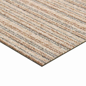 Gestreifter Teppich Beige 50x50cm, 20er Set