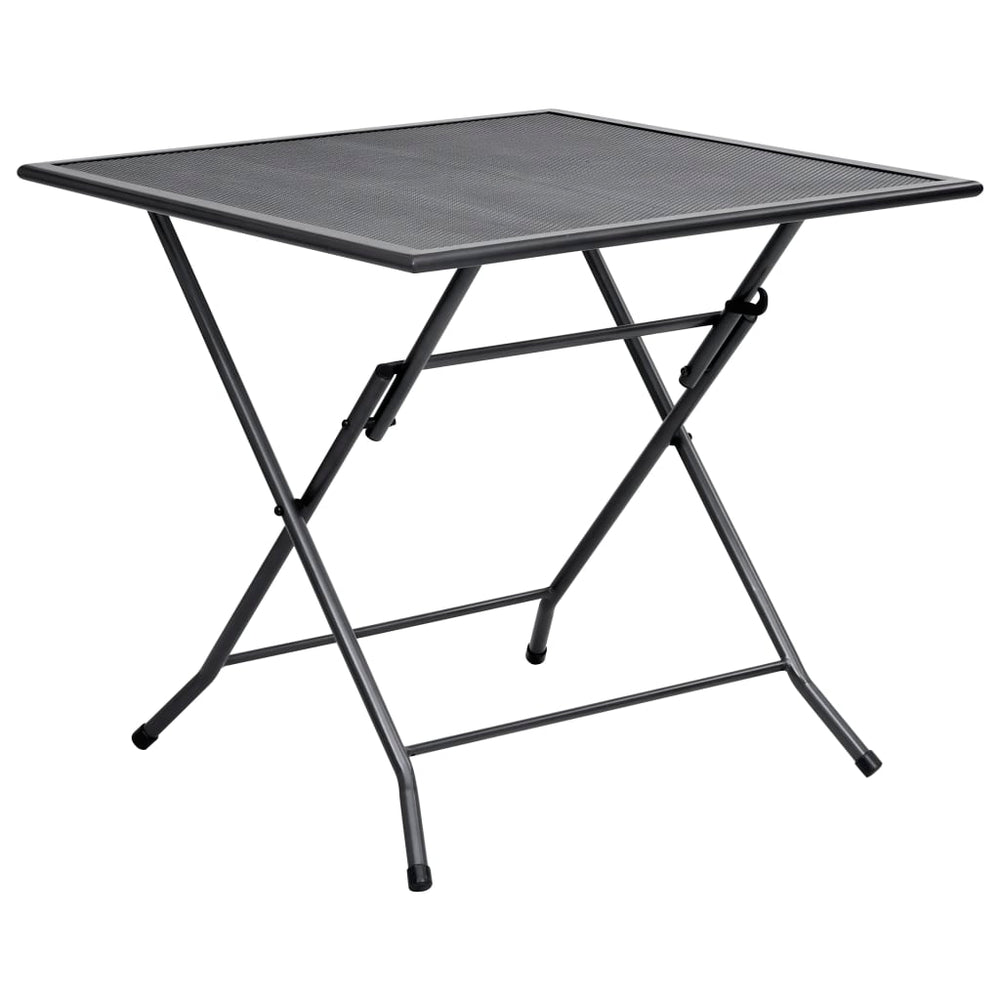 Klapptisch Mesh 80x80x72 cm Stahl Anthrazit