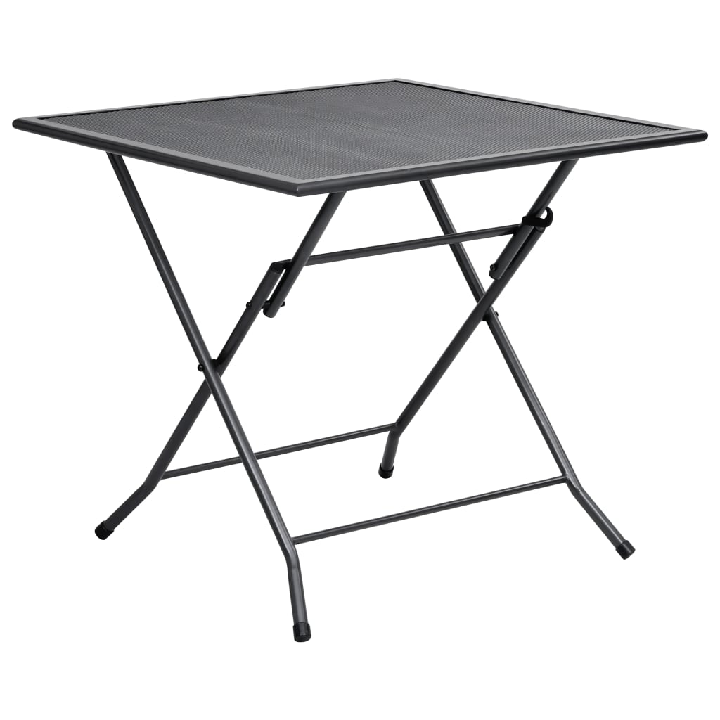 Klapptisch Mesh 80x80x72 cm Stahl Anthrazit
