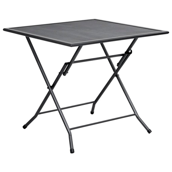 Klapptisch Mesh 80x80x72 cm Stahl Anthrazit