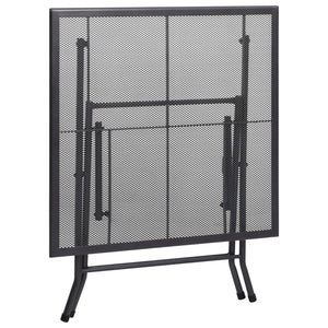 Klapptisch Mesh 80x80x72 cm Stahl Anthrazit