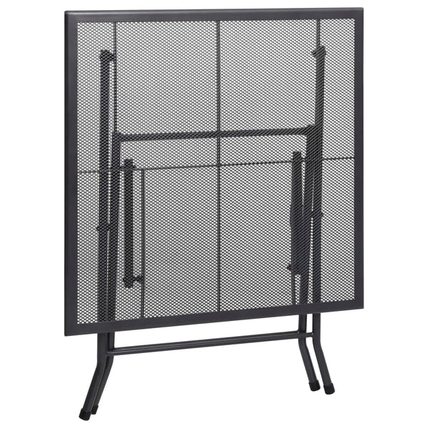 Klapptisch Mesh 80x80x72 cm Stahl Anthrazit