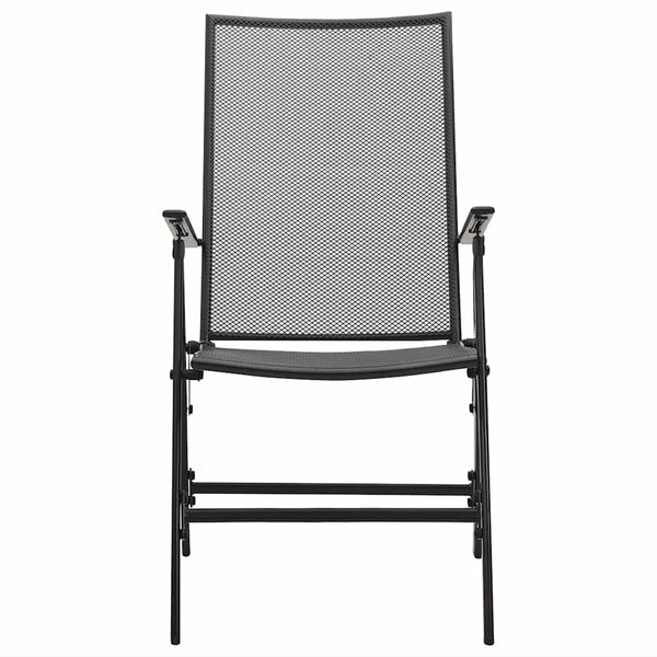 Klappstühle 4 Stk. Mesh Stahl Anthrazit