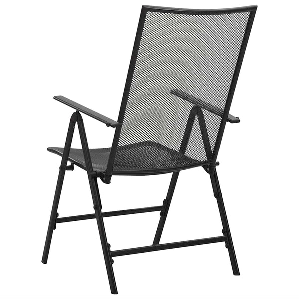 Klappstühle 4 Stk. Mesh Stahl Anthrazit