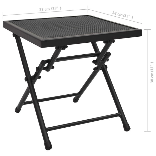 Klapptisch Mesh 38x38x38 cm Stahl Anthrazit