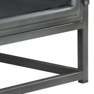 Grauer Couchtisch 90x50 cm Akazie Massivholz