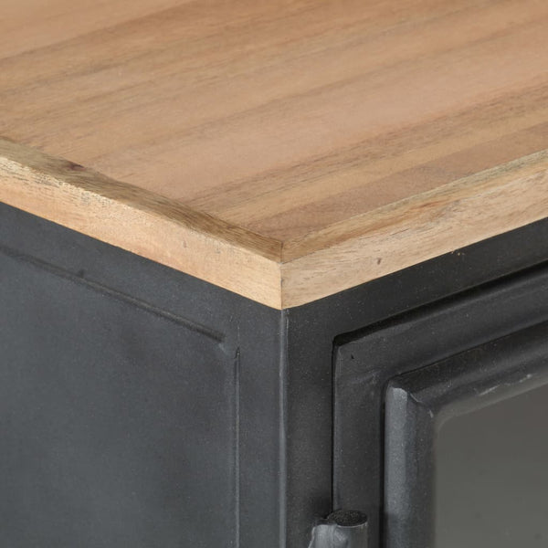 Graues Akazienholz Sideboard 100 cm