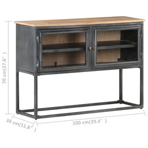 Graues Akazienholz Sideboard 100 cm