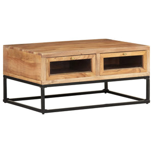 Couchtisch Akazie Massivholz 90x60 cm