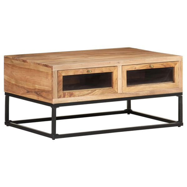Couchtisch Akazie Massivholz 90x60 cm