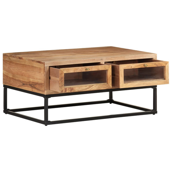 Couchtisch Akazie Massivholz 90x60 cm