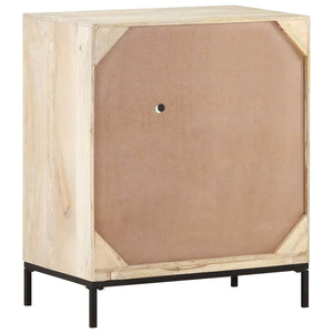 Mango Massivholz Sideboard mit Rohrgeflecht, 60 cm