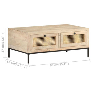 Couchtisch Mango Massivholz 90x50 cm