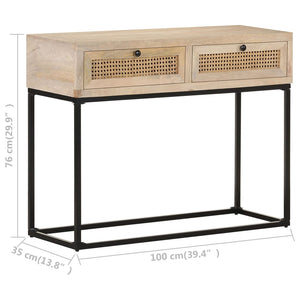 Konsolentisch Mango Massivholz 100 cm
