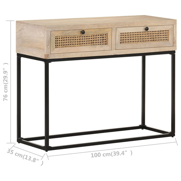 Konsolentisch Mango Massivholz 100 cm