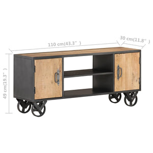 TV-Schrank Altholz Massiv 110 cm