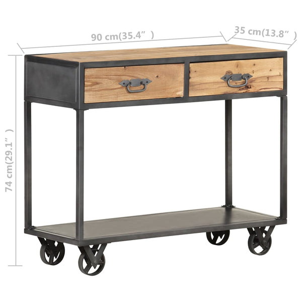 Konsolentisch Altholz Massiv 90 cm