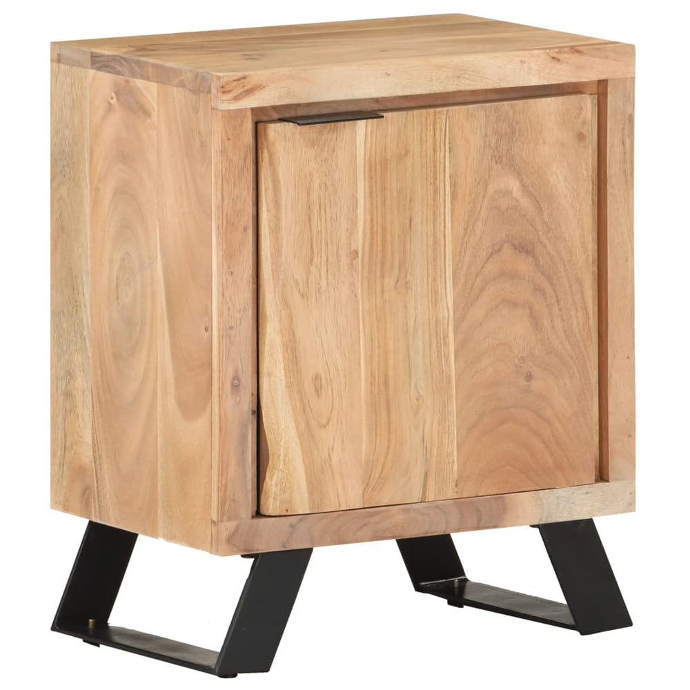 Massivholz Nachttisch Akazie 40x30x50 cm