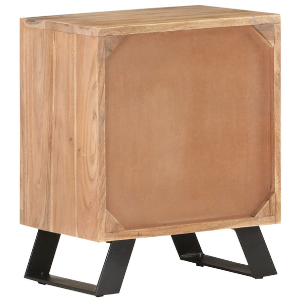 Massivholz Nachttisch Akazie 40x30x50 cm