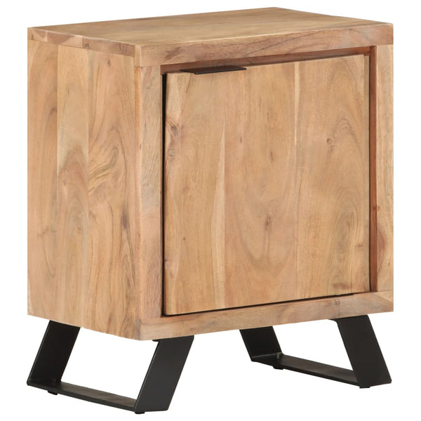 Massivholz Nachttisch Akazie 40x30x50 cm