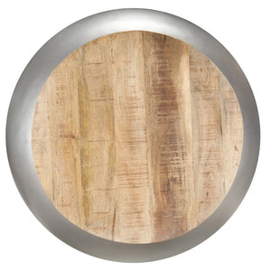 vidaXL Table basse grise 68x68x30 cm Bois de manguier massif