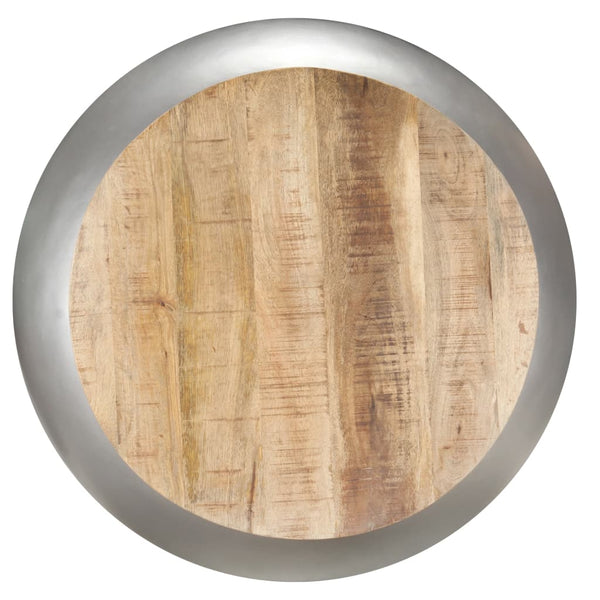 vidaXL Table basse grise 68x68x30 cm Bois de manguier massif