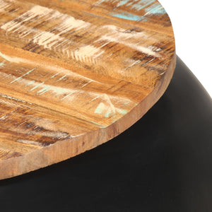 Schwarzer Couchtisch 68x68 cm Altholz