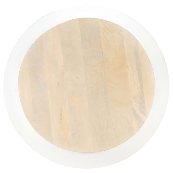 Weißer Couchtisch Mango Massivholz 68x68 cm