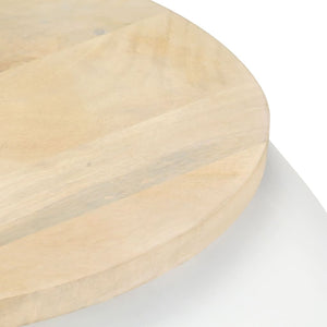 Weißer Couchtisch Mango Massivholz 68x68 cm