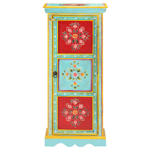 Handbemaltes Highboard Mango Massivholz 90cm