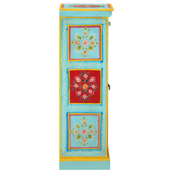 Handbemaltes Highboard Mango Massivholz 90cm
