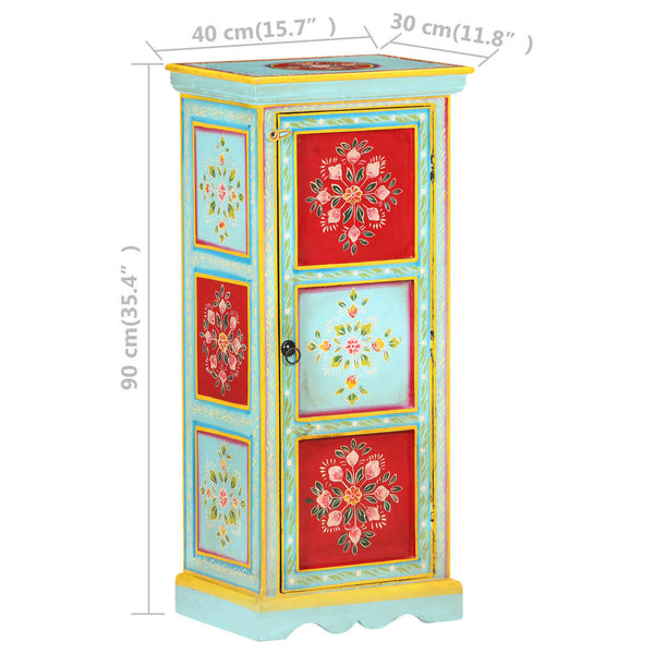 Handbemaltes Highboard Mango Massivholz 90cm