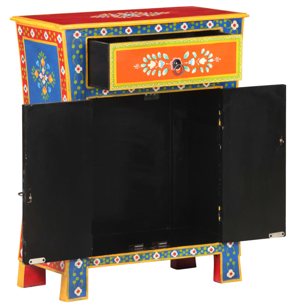 Handbemaltes Sideboard Mango Massivholz 60 cm