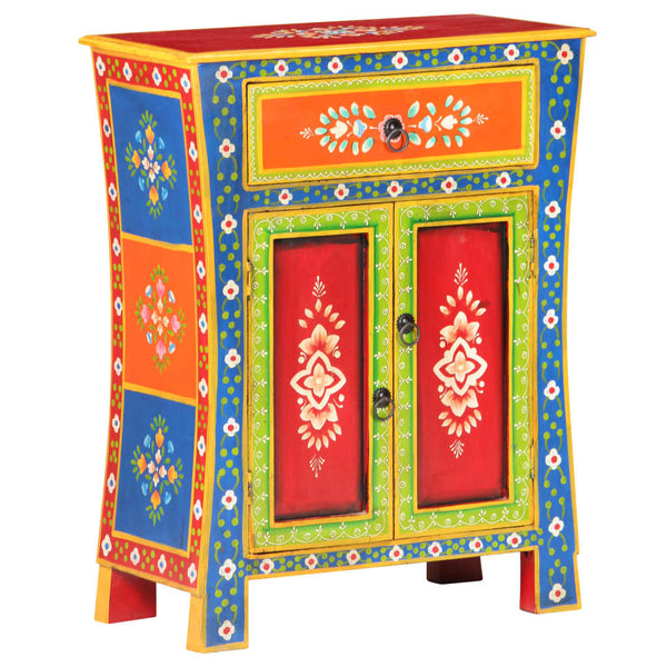 Handbemaltes Sideboard Mango Massivholz 60 cm