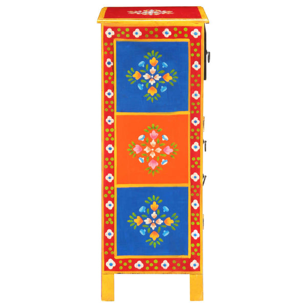 Handbemaltes Sideboard Mango Massivholz 60 cm