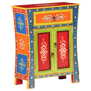 Handbemaltes Sideboard Mango Massivholz 60 cm