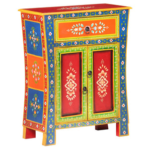 Handbemaltes Sideboard Mango Massivholz 60 cm