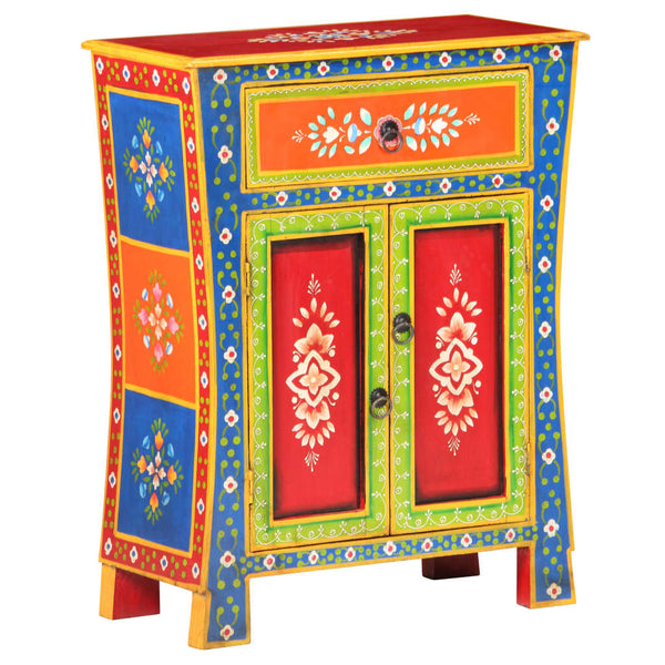 Handbemaltes Sideboard Mango Massivholz 60 cm