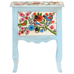 Handbemalter Nachttisch Mango Massivholz 40x30x50 cm