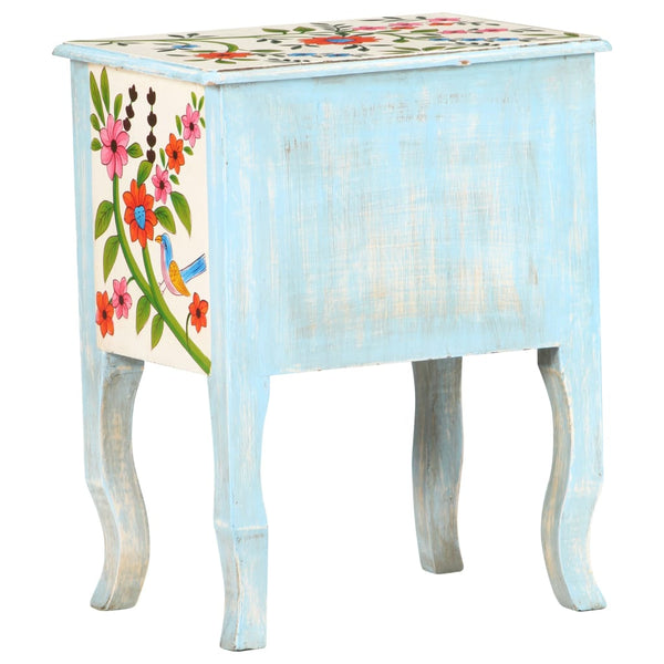 Handbemalter Nachttisch Mango Massivholz 40x30x50 cm