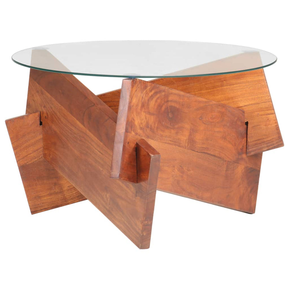 Couchtisch Akazie Massivholz 60 cm
